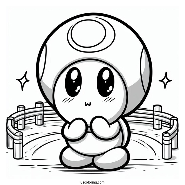 Shy Guy Coloring Page In Mario Kart Race Track