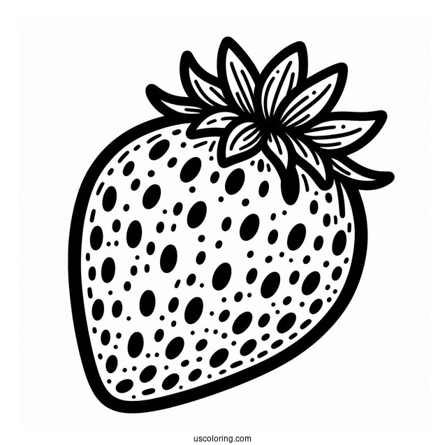Easy Outline Of Strawberry