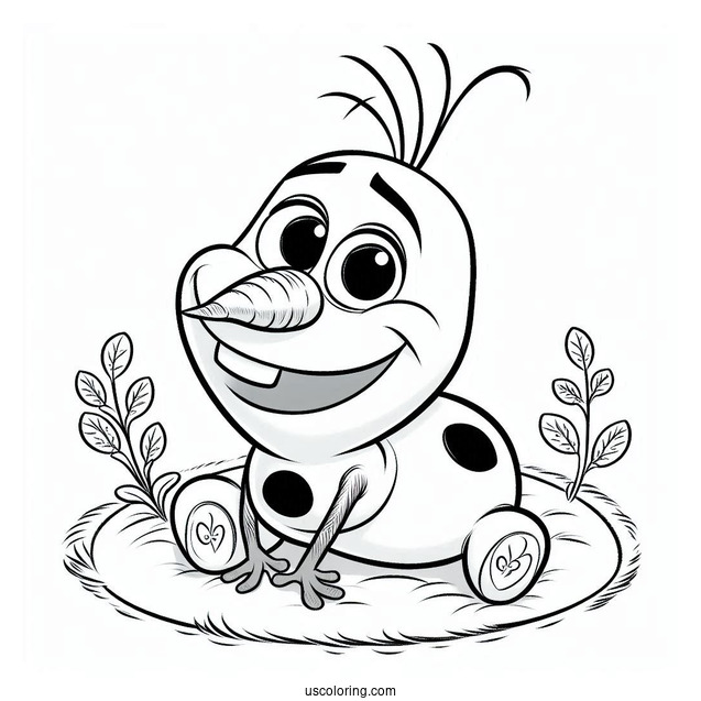 Baby Olaf Coloring Page For Kids