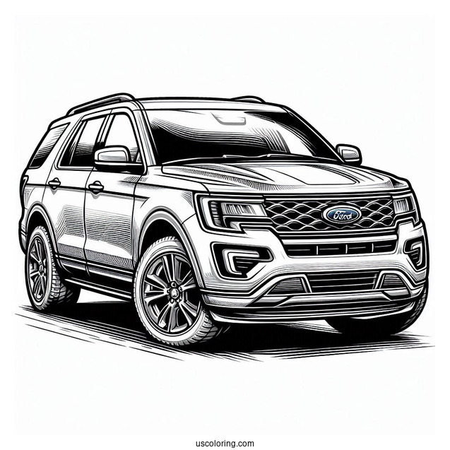Ford SUV Coloring Sheet