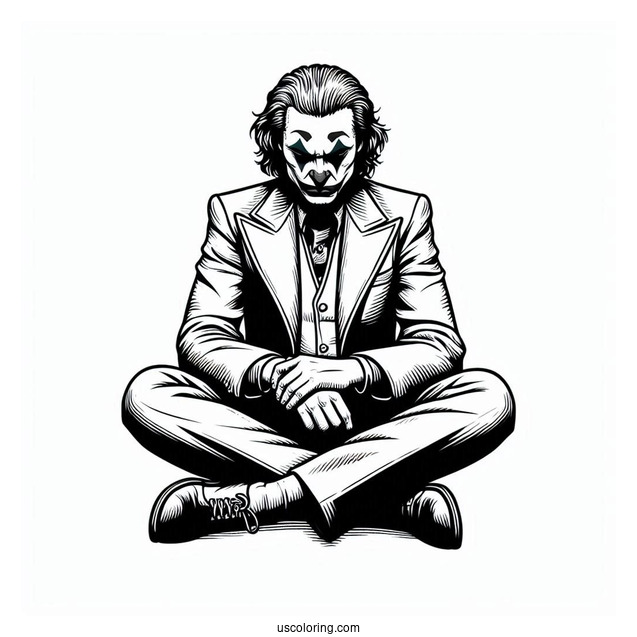 The Joker Sulking In Suit Coloring In