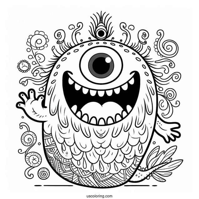 My Singing Monsters Coloring Page Of Outline Of Whail From My Singing Monsters For Kids