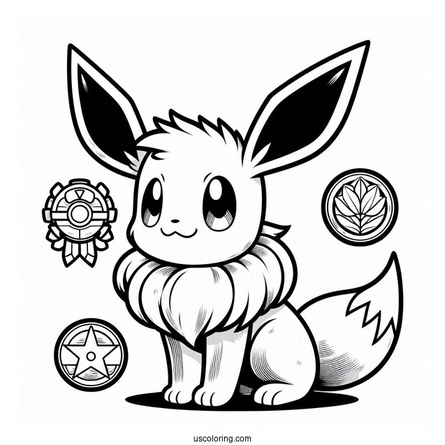 Eevee Pokemon With Badges