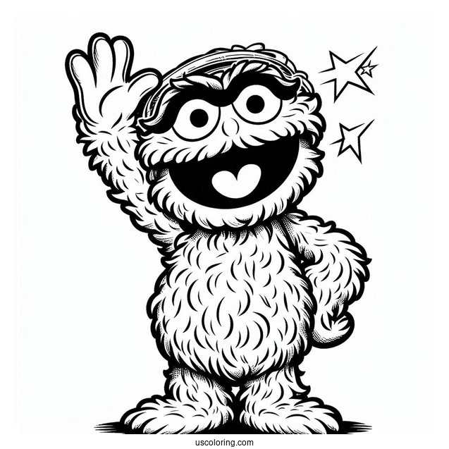 Oscar The Grouch Waving