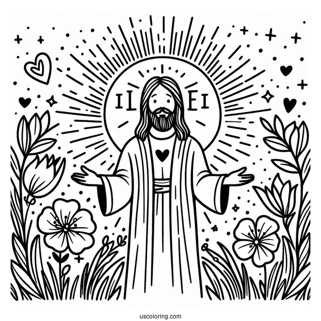 I Love Jesus Coloring For Preschoolers
