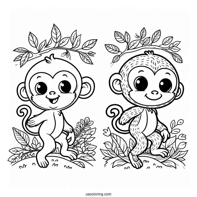 Funny Monkey From Jungle Book Coloring Page Of For Kids