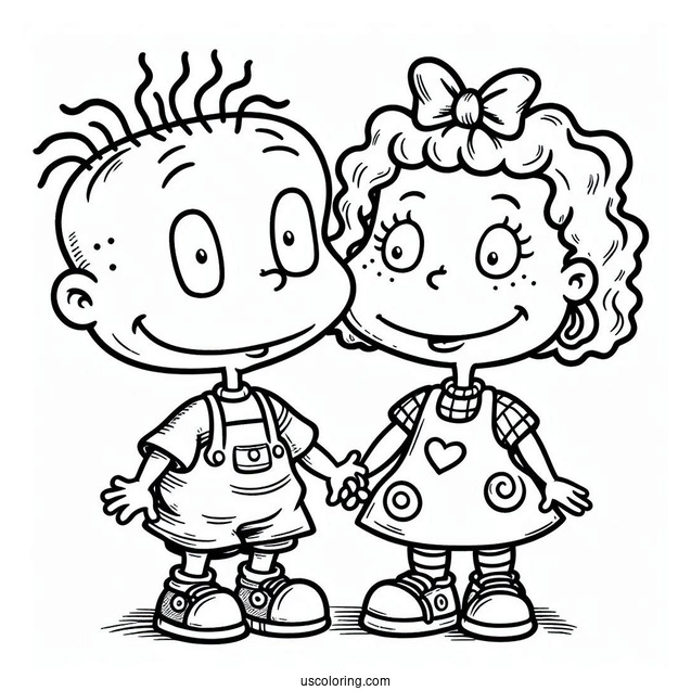 Rugrats Coloring Page Of Lillian And Philip DeVille