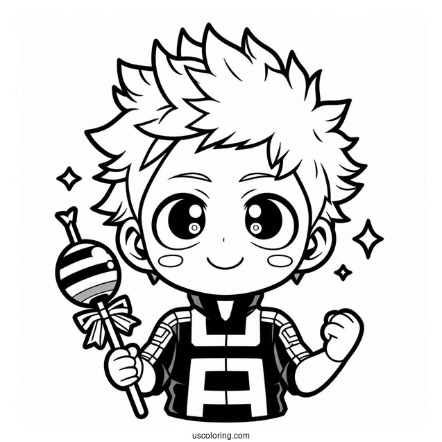 My Hero Academia Coloring Page Of Chibi Mirio Togata For Preschoolers