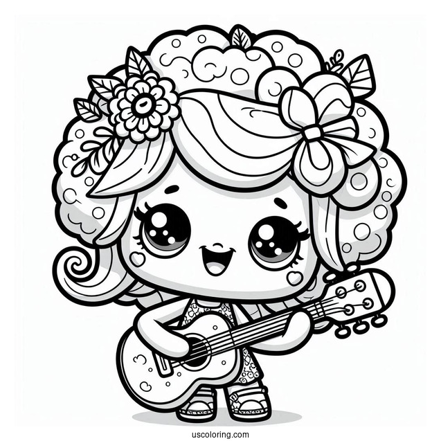 Bethany Broccoli Shopkins Playing Guitar