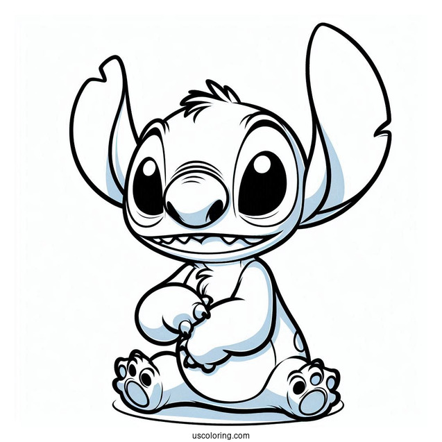 Lilo & Stitch Coloring Page Of Experiment 221 Sparky