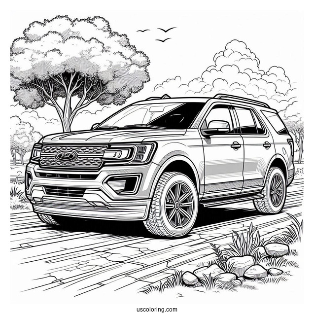 Ford SUV Coloring Sheet