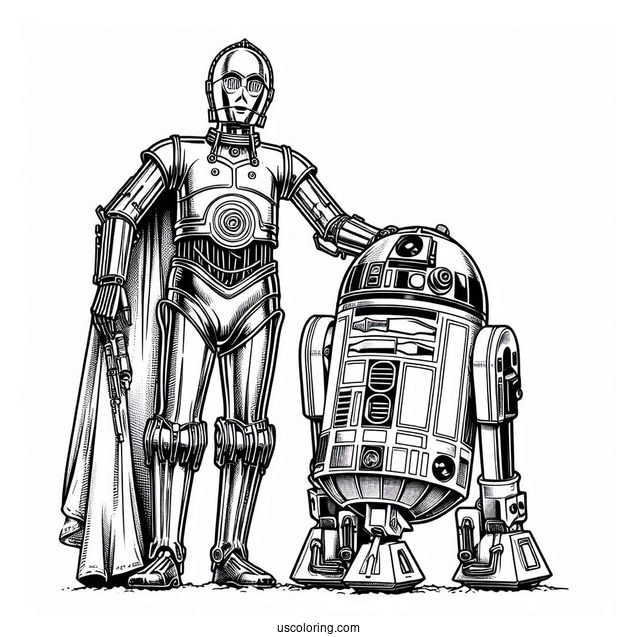 C-3PO And R2-D2 Standing Together