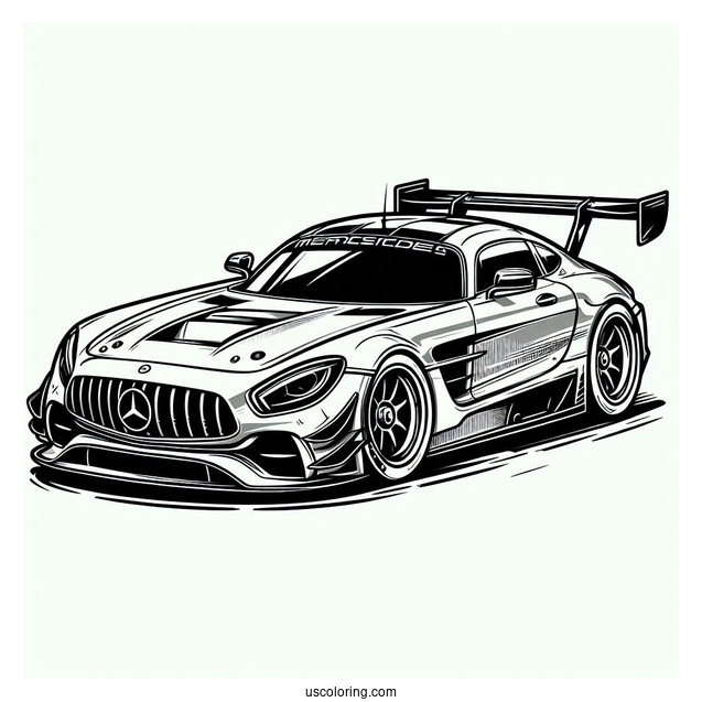 Mercedes Sports Car To Color