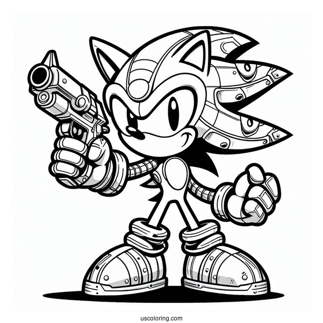 Metal Sonic Coloring Page