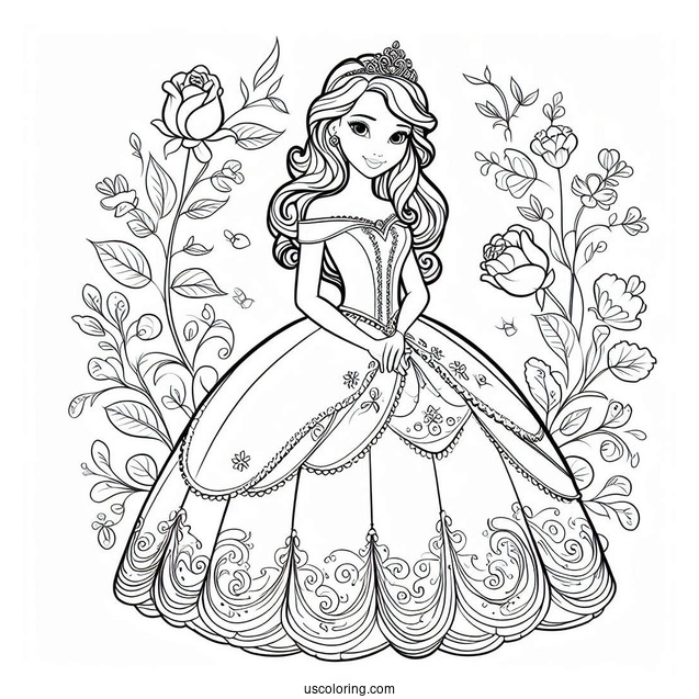 Princess Coloring Page Of Teenage Sofia The First