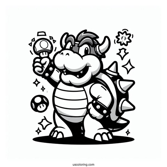 Lego Bowser To Color