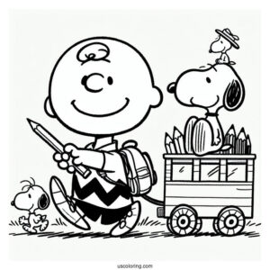 Simple Coloring Sheet Of Charlie Brown