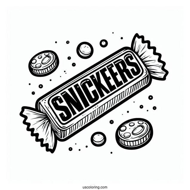 Snickers Candy Bar To Color