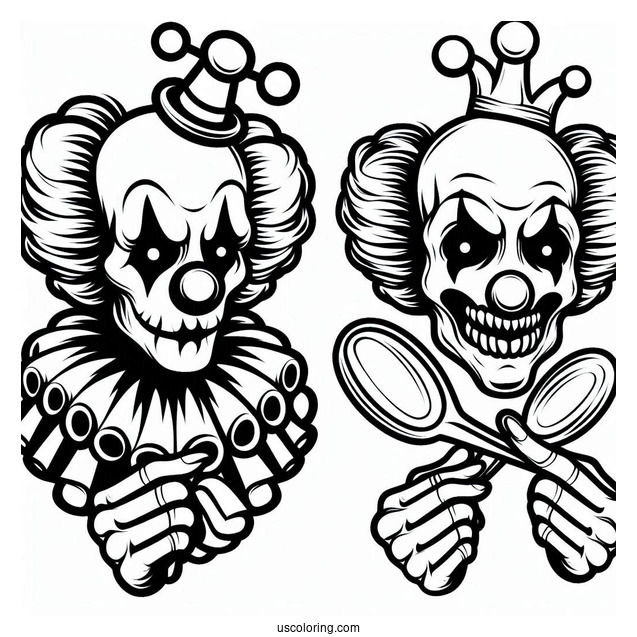 Outline of Spooky Clown