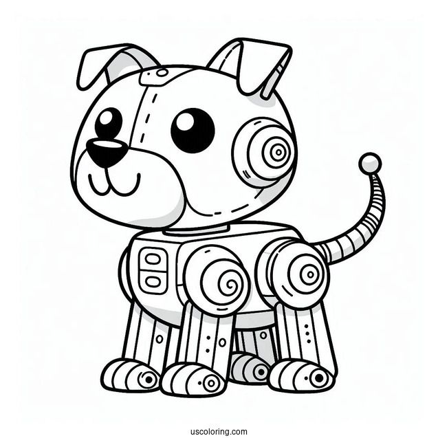 Coloring Page Of Robot Dog To Color