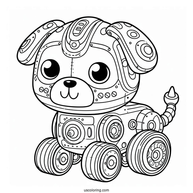 Coloring Page Of Robot Dog To Color