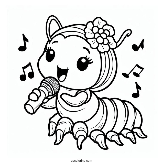 Sing Coloring Page Of Miss Crawly Sing Outline