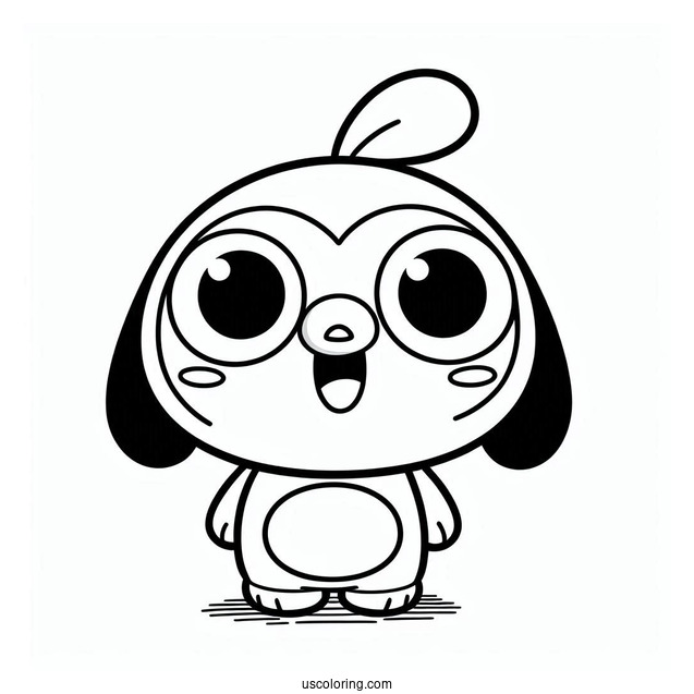 Pororo Coloring Page Of Eddy Outline For Preschoolers