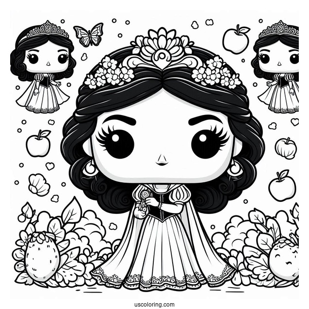 Funko Pop Snow White Coloring Sheet