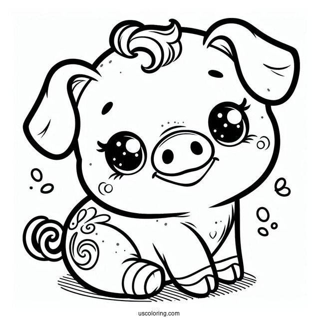 Piglet Coloring Page For Kids