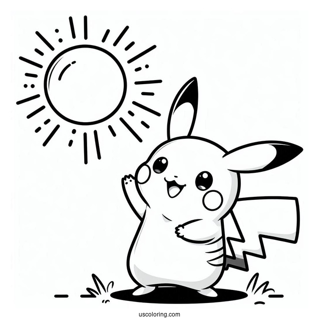 Cute Pikachu Standing Under The Sun