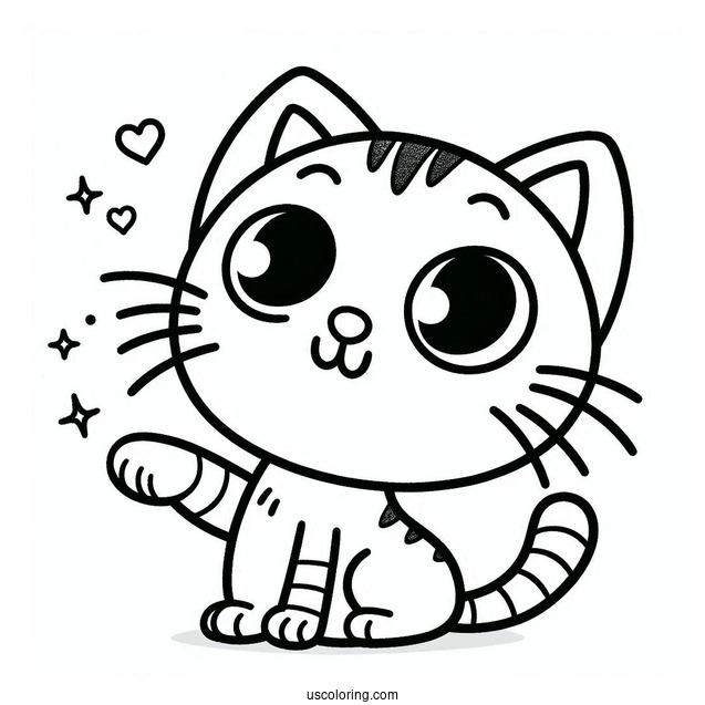 Easy Pete The Cat Coloring Picture