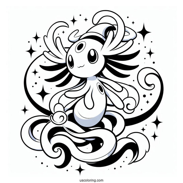 Malamar Psychich Pokemon Coloring In