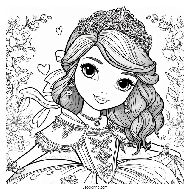 Princess Coloring Page Of Teenage Sofia The First