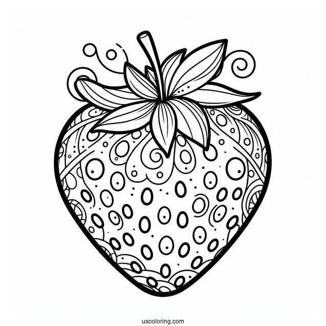 S For Strawberry Coloring Page For Preschoolers