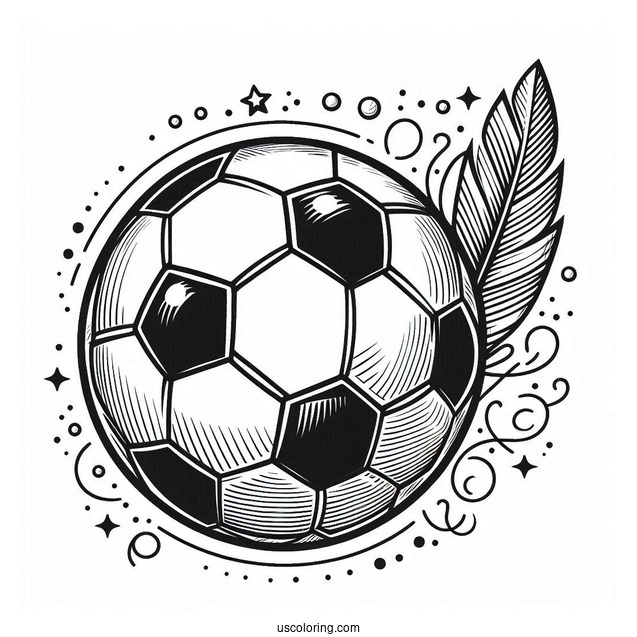 Simple To Color Soccer Ball