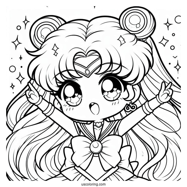 Cute Chibiusa Coloring Page