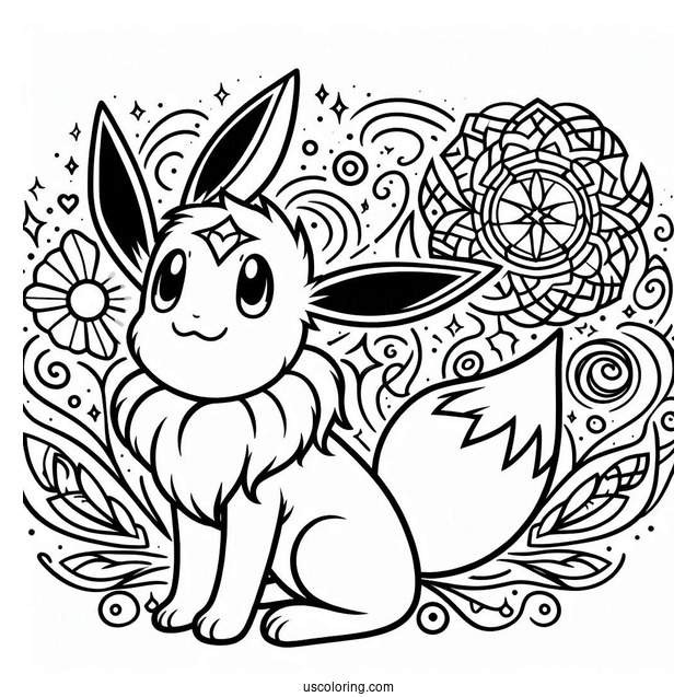 Simple Eevee Mandala