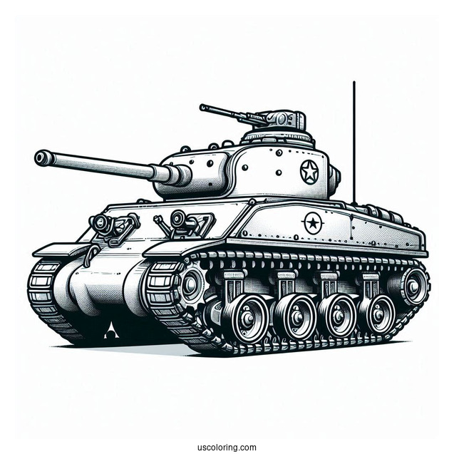 Easy M1A2 SEP U.S. Tank Coloring Sheet