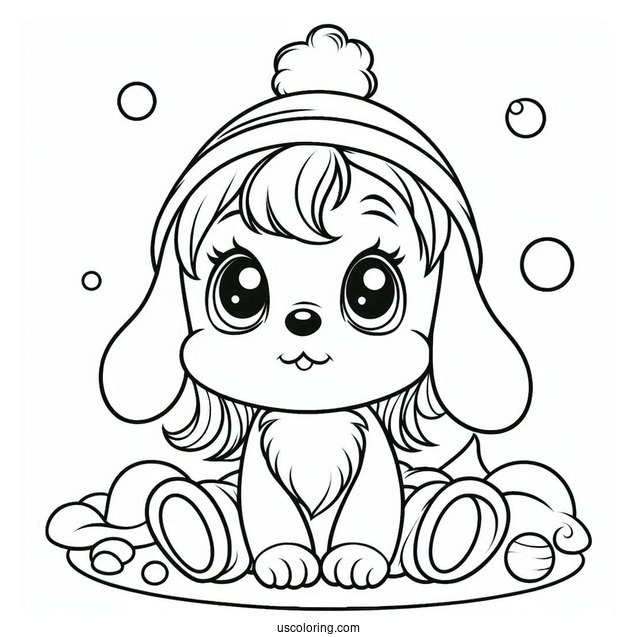 Cute Baby Pluto Coloring Page For Preschoolers