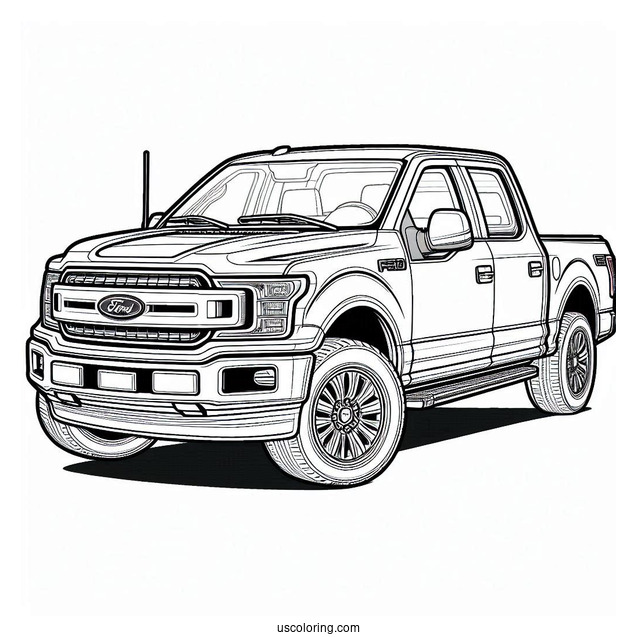 Coloring Page Of Ford F-150 Truck