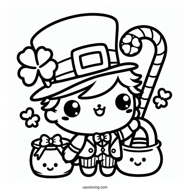 Kawaii Themed St Patrick_s Day Leprechaun