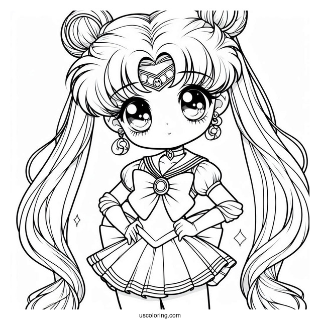 Cute Chibiusa Coloring Page