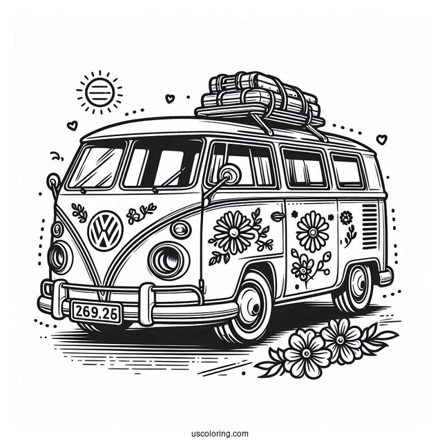 Coloring Page Of VW Kombie Bus