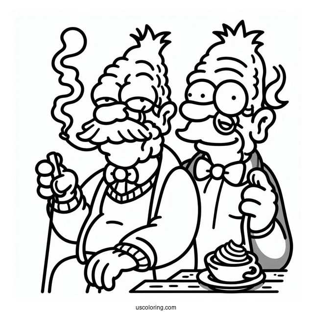 Grandpa Simpson Coloring Page