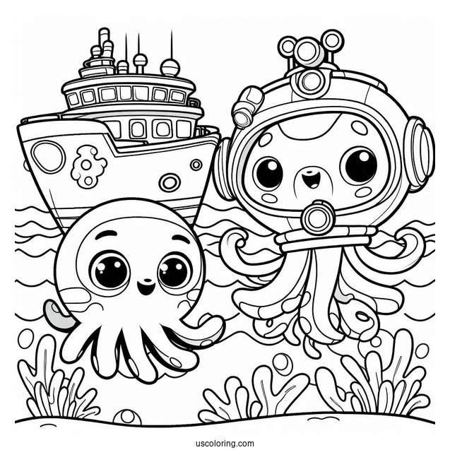 Octonauts Coloring Page Inside The Ship