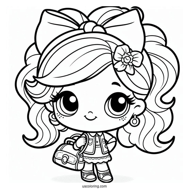 Polly Pocket Coloring Page Of Cute Paxton Pocket For Preschoolers