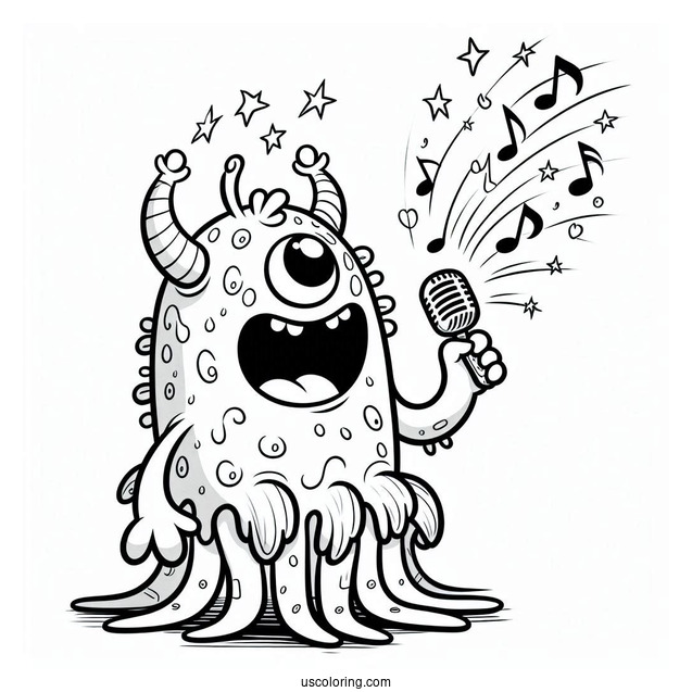 My Singing Monsters Coloring Page Of Easy Entbrat For Preschoolers