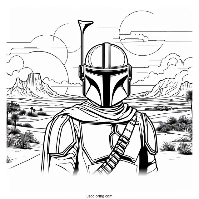 The Mandalorian Poster Coloring Sheet
