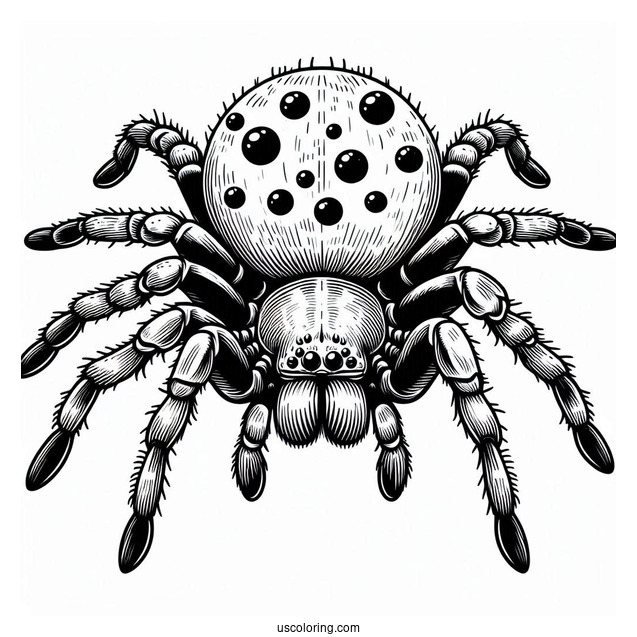 Red Back Venomous Spider Coloring Sheet