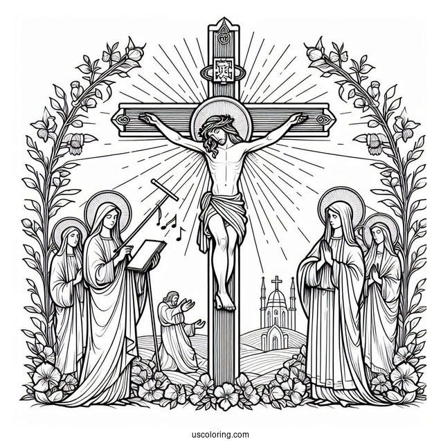 Stations Of The Cross Coloring Sheet